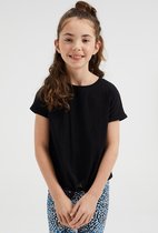 WE Fashion Meisjes T-shirt met knoopdetail