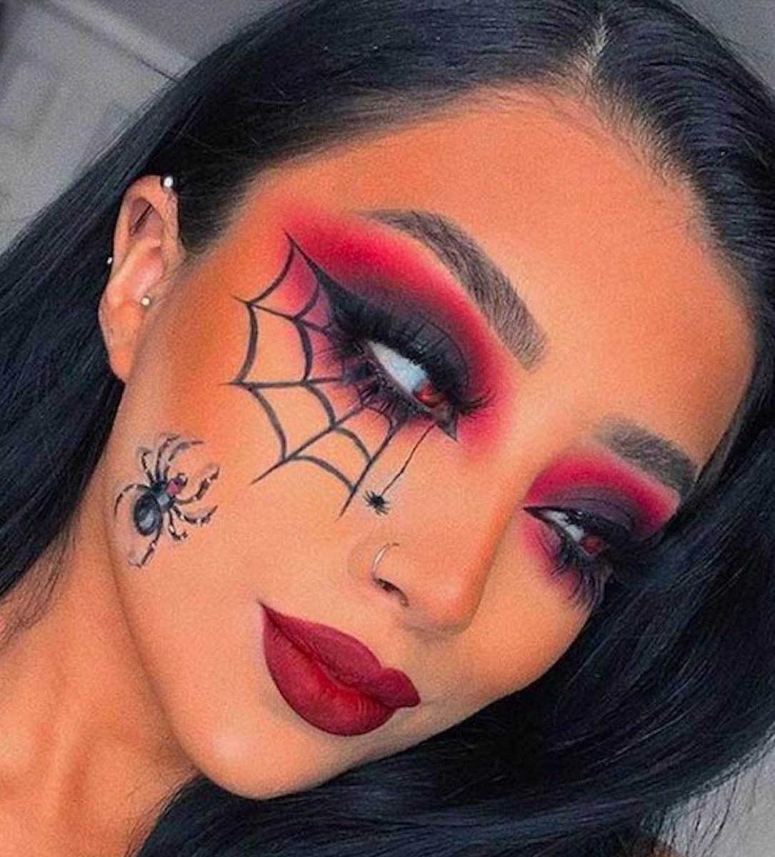 GetGlitterBaby® - Spinnen Tattoo / Halloween Decoratie Versiering / Carnaval Schmink Make Up Smink Make Up Plak Tattoos / Tijdelijke Tattoo / Nep Tatoeage - Spinnen — afbeelding 3