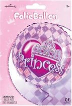 folieballon Princess 43cm met opblaasrietje ballon