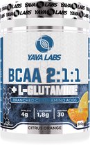 1+1 GRATIS! Yava Labs BCAA 2:1:1 Aminozuur - Citrus Orange - 300 gram | Helpt tegen verzuring tijdens een intense training