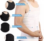 Chibaa - Premium Corrigerend Mannen Hemd - Ondersteuning - Body Buik Shapewear Shirt - Correctie Hemd - Buik weg - Buik verbergen - Strak lichaam - Wit - XL