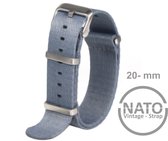20mm Nato Strap GRIJS - Vintage James Bond - Nato Strap collectie - Mannen - Horlogebanden - 20 mm bandbreedte