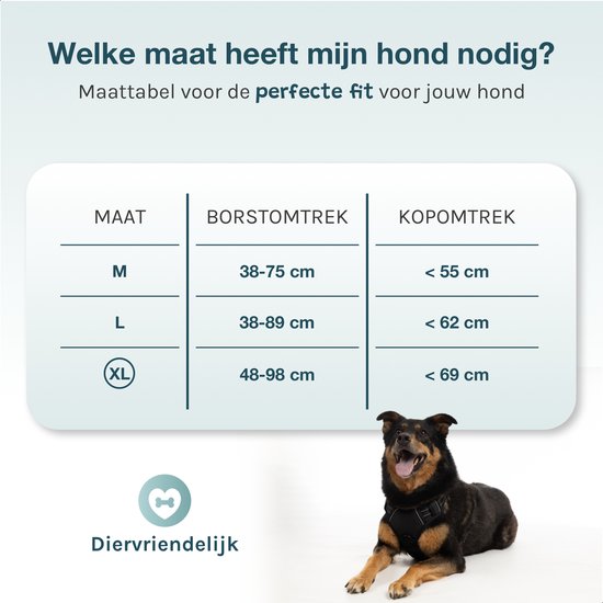 Solid Goods Harnais pour chien Easy Walk - Harnais pour chien réfléchissant - Harnais anti- Trek en Y pour chien - Zwart - Harnais pour chien Taille XL