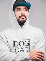 Dog Dad Hoodie, Cadeau Voor Hondenvaders, Grappige Hoodie Cadeau Voor Hondenvaders, Cadeaus Voor Hem, Uniek Ontwerp Voor Hondenvaders, D004-081W, M, Wit