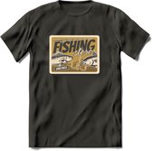 Vissen T-Shirt | Grappig Verjaardag Vis Hobby Cadeau Shirt | Dames - Heren - Unisex | Tshirt Hengelsport Kleding Kado - Donker Grijs - L