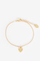 Sissy-Boy - Gold plated armband met hartje