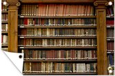 Tuindecoratie Oude boeken in een bibliotheek - 60x40 cm - Tuinposter - Tuindoek - Buitenposter