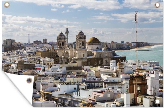 Posters de jardin à l'extérieur de Cadix - 90x60 cm - Toile de jardin - Affiche extérieure