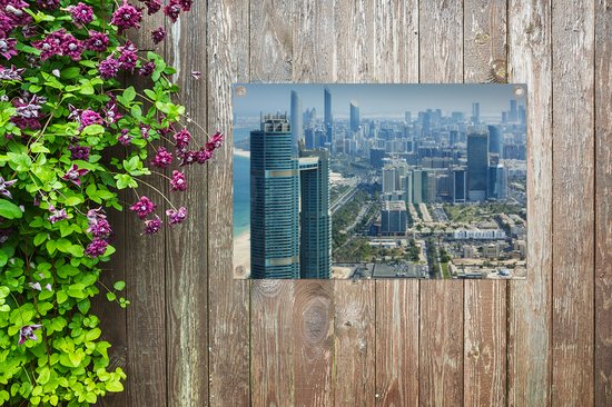 Posters de jardin à l'extérieur de la ligne d'horizon d'Abu Dhabi - 90x60 cm - Toile de jardin