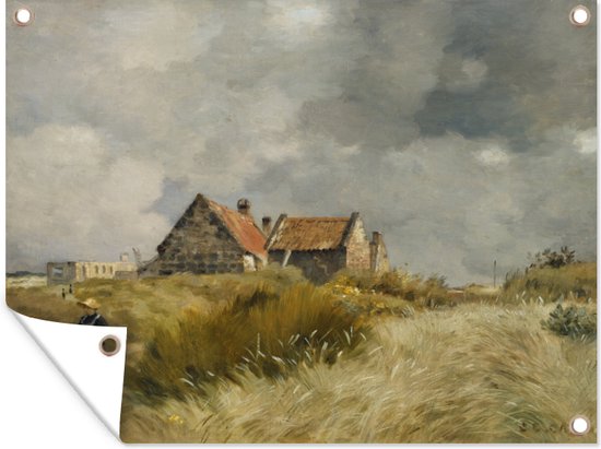 Tuinposter - Tuindoek - Tuinposters buiten - Cottage in the dunes - Schilderij van Jean-Charles Cazin - 120x90 cm - Tuin