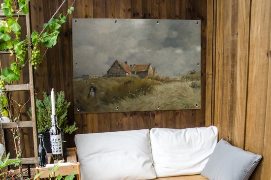 Affiche jardin - Toile jardin - Affiches jardin extérieur - Chalet dans les dunes - Peinture de Jean-Charles Cazin - Posters de jardin cm - Jardin