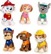 Pluche Paw Patrol knuffel SUPER SET - Chase - Marshall - Zuma - Skye - Rocky - Rubble - 27 cm - Cartoon knuffels - Speelgoed voor kinderen