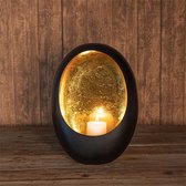 Dream-Living Theelicht Jop M zwart/goud­11,5x21x29cm-1 stuks