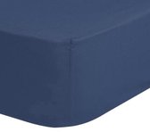 Hoeslaken Jersey 2-persoons - 180x200x30 - 100% katoen - Navy Blue