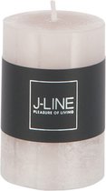 J-Line Cilinderkaars Muisgrijs S18H Set van 24 stuks