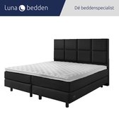 Luna Bedden - Boxspring Bella - 200x220 Compleet Zwart 8vaks Bed