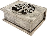 Houten Doos - Grijs - Vierkant - 19x14x7cm - Indonesie - Sarana - Fairtrade
