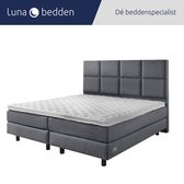 Luna Bedden - Boxspring Bella - 160x210 Compleet Antraciet 8vaks Bed