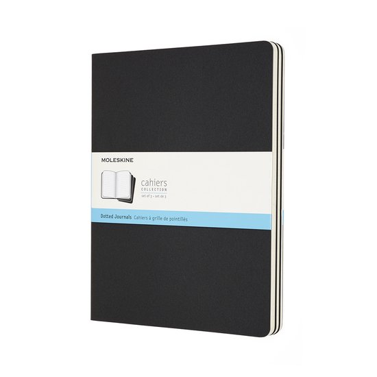 Moleskine Cahier Journals Extra Large Gestippeld Zwart set van
