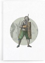 Walljar - Knight I - Muurdecoratie - Poster