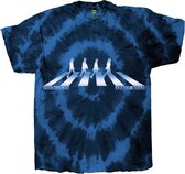 The Beatles - Abbey Road Crossing Gradient Heren T-shirt - M - Blauw