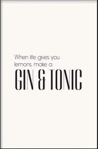 Walljar - Gin And Tonic - Muurdecoratie - Poster