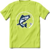 Fishing - Vissen T-Shirt | Grappig Verjaardag Vis Hobby Cadeau Shirt | Dames - Heren - Unisex | Tshirt Hengelsport Kleding Kado - Groen - S