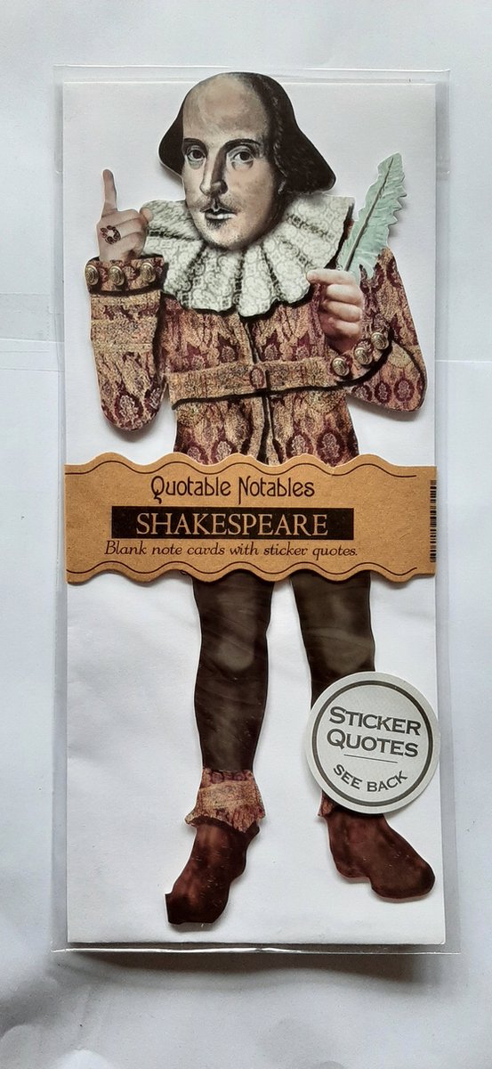 the unemployed philosophers guild william shakespeare quotable notes bedankt wenskaart - verjaardagskaart- ansichtkaart – felicitatiekaart met Envelop