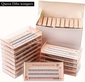 Queen Dibs 60 stuks  - Nep wimpers one by one- natural wimpers- valse wimpers- volume wimpers - natuurlijke look - fake eyelashes wispies - luxe lashes -  make-up - 8/10/12/14Mm Individuele W