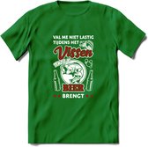 Val Me Niet Lastig Tijdens Het Vissen T-Shirt | Rood | Grappig Verjaardag Vis Hobby Cadeau Shirt | Dames - Heren - Unisex | Tshirt Hengelsport Kleding Kado - Donker Groen - S