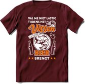 Val Me Niet Lastig Tijdens Het Vissen T-Shirt | Oranje | Grappig Verjaardag Vis Hobby Cadeau Shirt | Dames - Heren - Unisex | Tshirt Hengelsport Kleding Kado - Burgundy - XXL