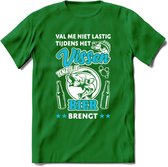 Val Me Niet Lastig Tijdens Het Vissen T-Shirt | Blauw | Grappig Verjaardag Vis Hobby Cadeau Shirt | Dames - Heren - Unisex | Tshirt Hengelsport Kleding Kado - Donker Groen - S