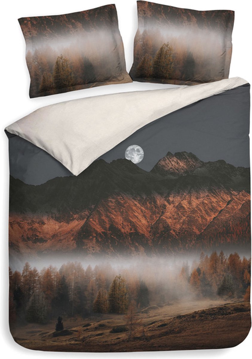 Heckettlane Heckett & Lane Wilsey Dekbedovertrek - Lits-jumeaux - 240x200/220 cm - Dark Grey Donkergrijs