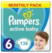Pampers Active Baby Maat 6 - 136 Luiers Maandbox