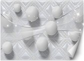 Trend24 - Behang - Bollen Op Textuur - Behangpapier - Fotobehang 3D - Behang Woonkamer - 200x140 cm - Incl. behanglijm