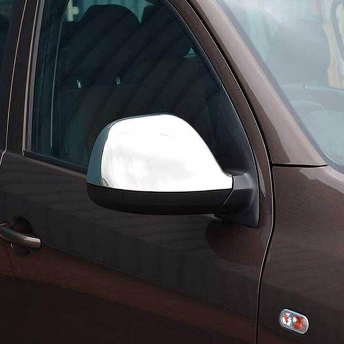 Spiegelkappen Mirror Cover Chroom Spiegelkap Voor Volkswagen Amarok 2010-> (halve spiegelkap)