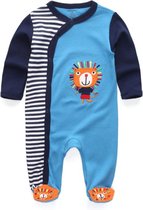 Baby boxpakje - Baby pyama - Baby jumpsuit - opdruk Leeuw - maat 0-3 maanden