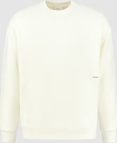 Purewhite -  Heren Relaxed Fit   Sweater  - Wit - Maat XS