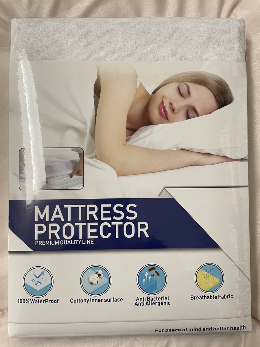 Waterdichte matrasbeschermer - Molton - topper hoeslaken - mattress protector - anti bacterial 180x200