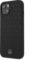 Mercedes-Benz Silicone Backcover hoesje - Stars Pattern - Zwart - voor iPhone 13