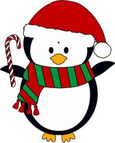 Kerst raamsticker pinguin - Kerst - Pinguin - Christmas - Raamsticker - Raamsticker groot