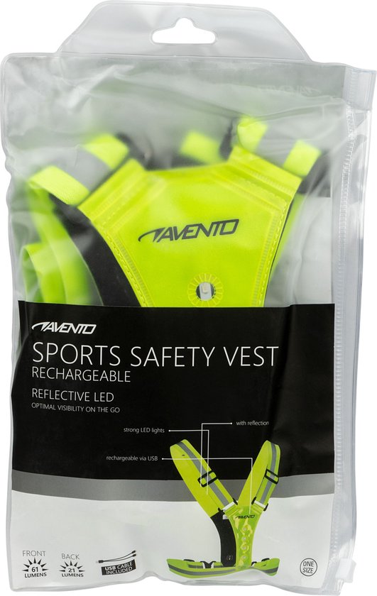 Avento Sport Veiligheidsvest - Oplaadbaar - USB-C - LED