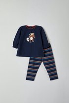 Woody pyjama baby meisjes - donkerblauw - highlander koe - 212-3-BLB-S/885 - maat 56