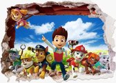 muursticker paw patrol uit de muur