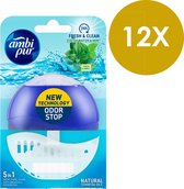 Ambi Pur Fresh Water & Mint Toiletblok -  12 x 55 ml