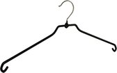 De Kledinghanger Gigant - 10 x Rokhanger metaal met zwarte anti-slip coating, 46 cm