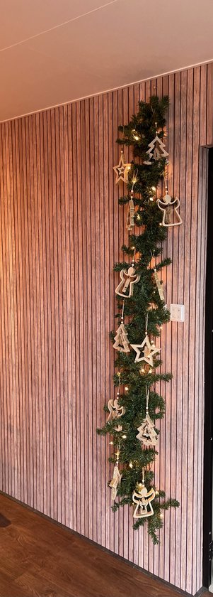 Kerstdecoratie 12 stuks XXL - 14x11x2 cm - hout kerstster - kerst engel -  kerstboom -... | bol.com