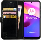 Rosso Element Motorola Moto E30/E40 Hoesje Book Cover Wallet Zwart