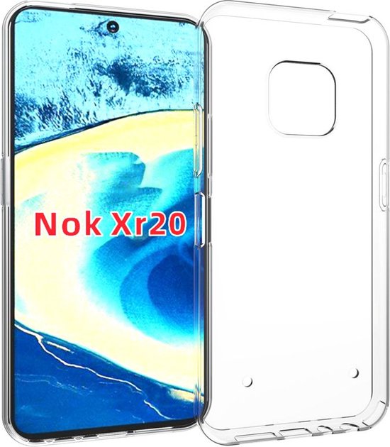 Nokia xr20 hoesje - mobydefend transparante tpu gelcase - volledig doorzichtig - gsm hoesje - telefoonhoesje geschikt voor nokia xr20
