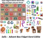 Sells - Fidget toys Adventskalender Cadeau Editie - Fidget toys 24 stuks - Surprise Pop it! - Mystery Box - Must Have - Sint Editie -  Kerst Editie